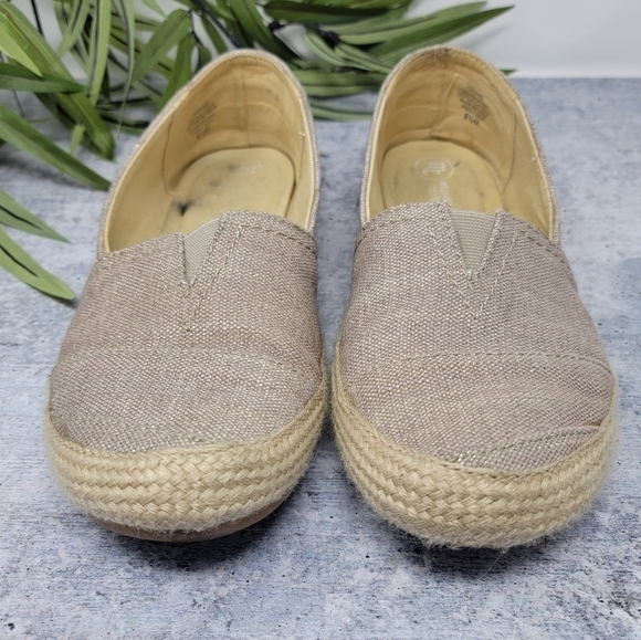 Mootsies Tootsies | Beige Sparkly Espadrille Flats - Picture 7 of 8